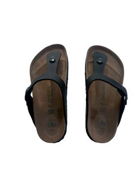 Papillio Black Toe-Post Sandals with Contoured Footbed